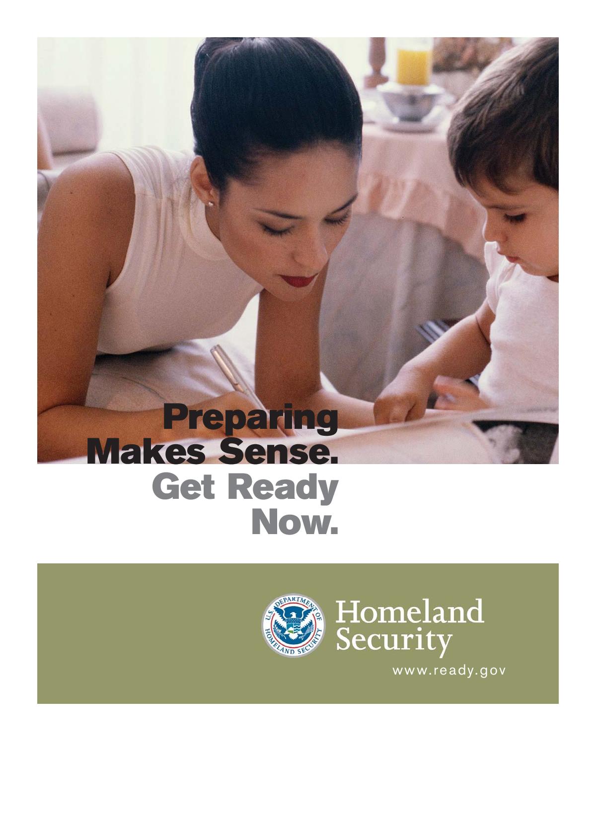 Preparing Makes Sense - Get Ready Now – Homeland Security Preparedness Guide - PDF Digital Version