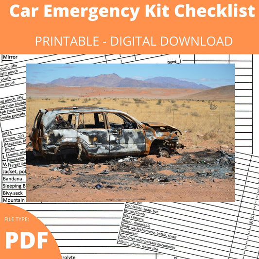Car Emergency Kit Checklist