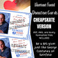 Human Fund Donation Cards. CHEAPSKATE VERSION The perfect FAKE donation!