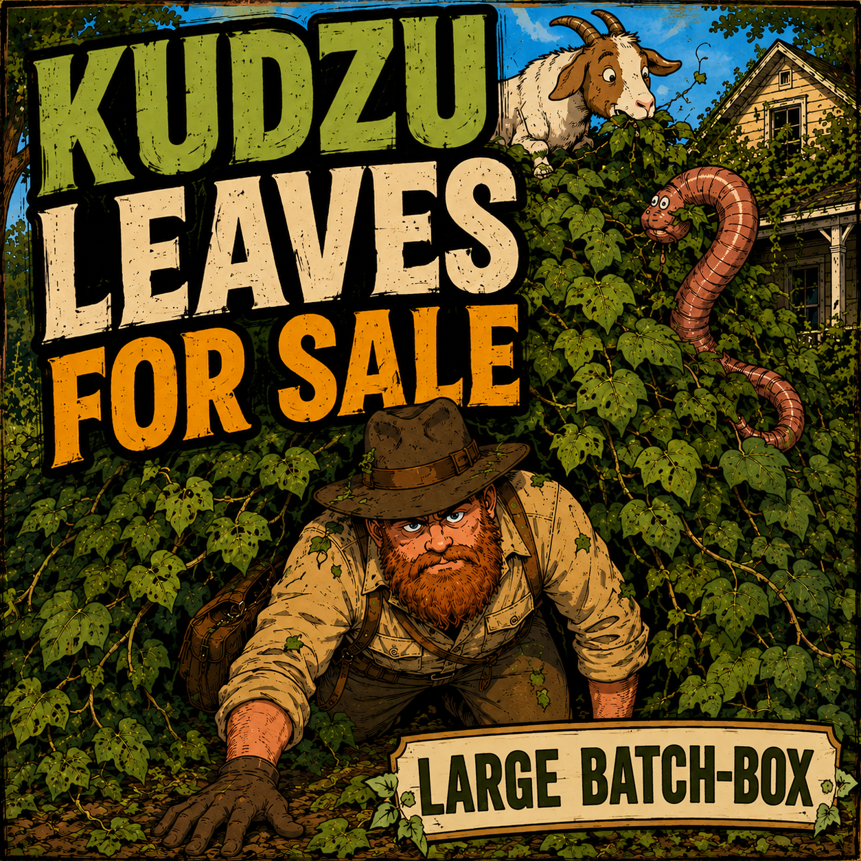 Kudzu Leaves & Roots for Isopods, Goats, Pets, Rabbits, and More.