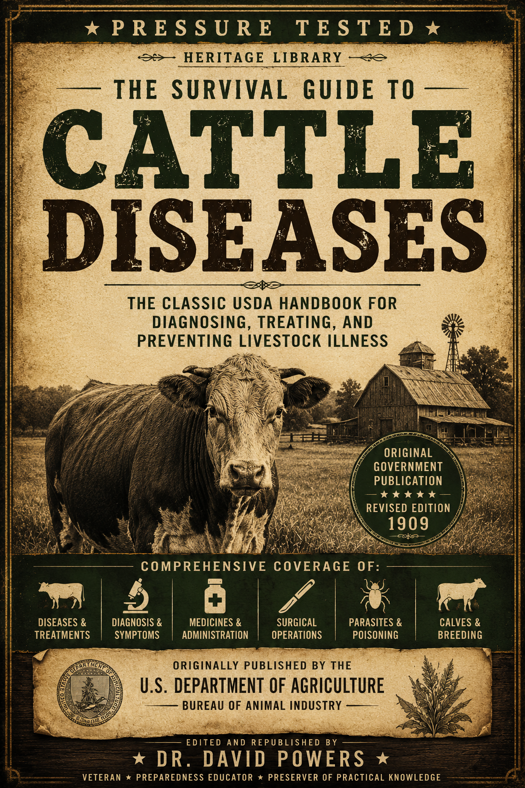 The Survival Guide to Cattle Diseases Vol 1- The Classic USDA Handbook for Diagnosing, Treating, and Preventing Livestock Illness