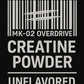 Creatine, Unflavored- MK-02 OVERDRIVE
