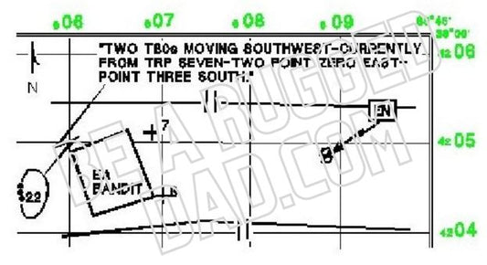 Platoon Reports Enemy Position Using From a Known Point (TRP) Image